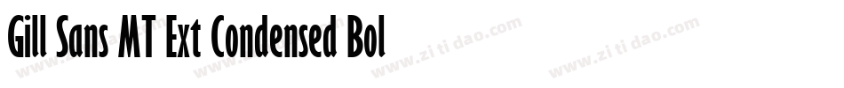 Gill Sans MT Ext Condensed Bold(1)字体转换